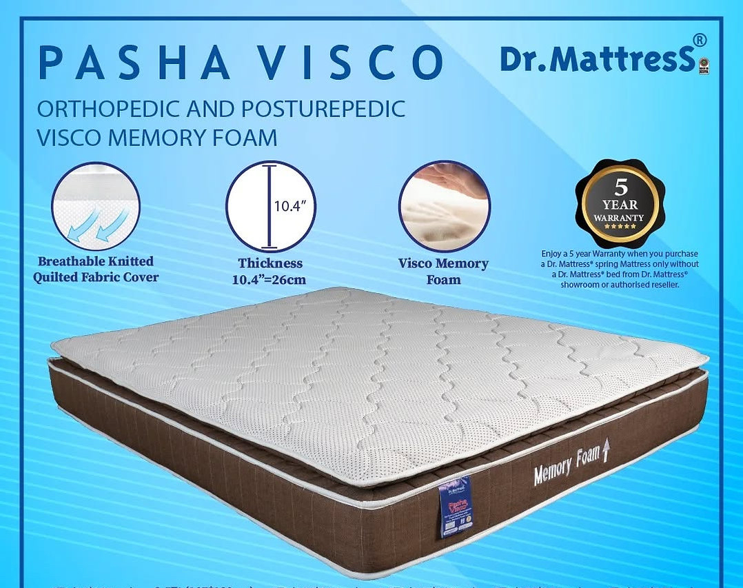 Dr Mattress Pasha Visco 26 Foam Mattress (Queen Size)