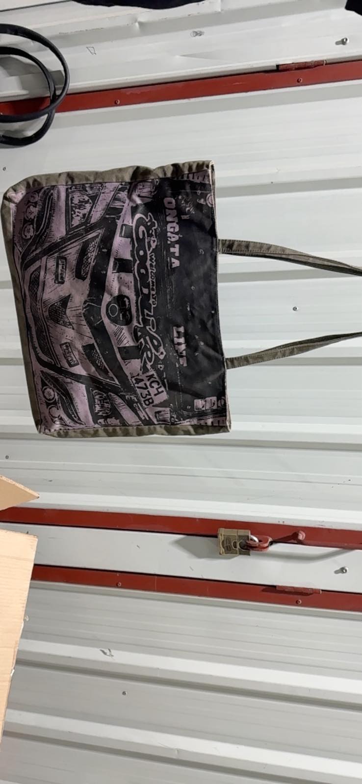 Ongata Line Matatu Print Canvas Tote Bag — image 1