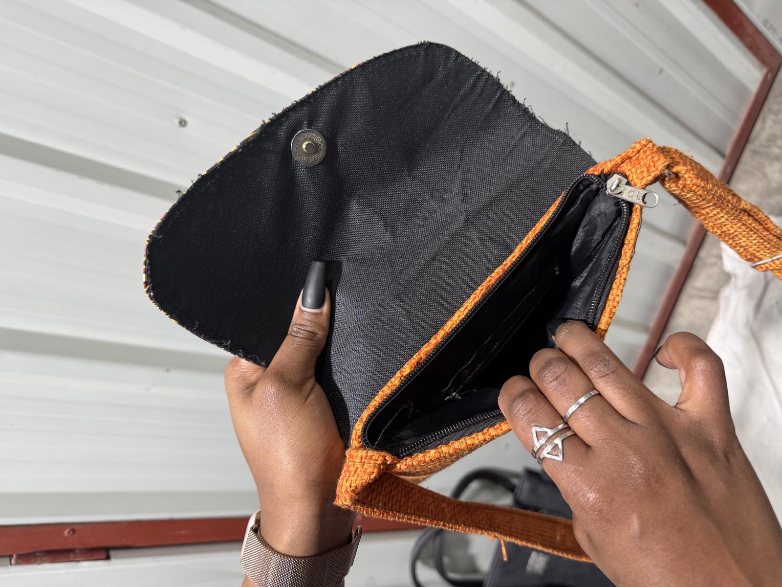 Orange Kitenge Crossbody Bag — image 2