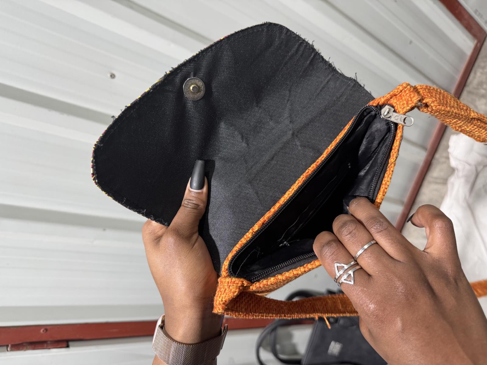 Orange Kitenge Crossbody Bag — image 3