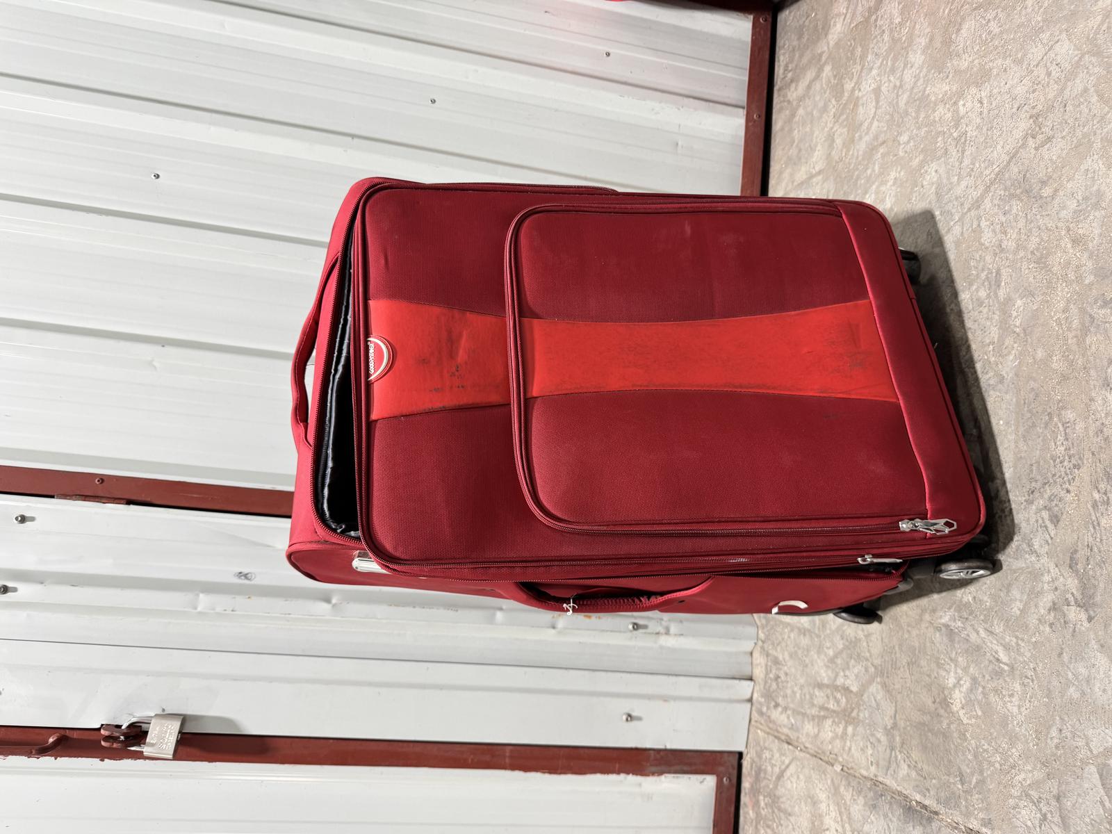 Red Fabric Spinner Suitcase — image 2