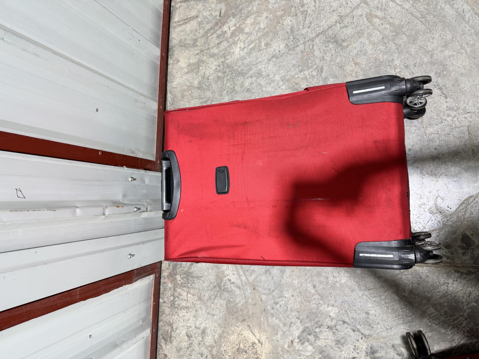 Red Fabric Spinner Suitcase — image 3