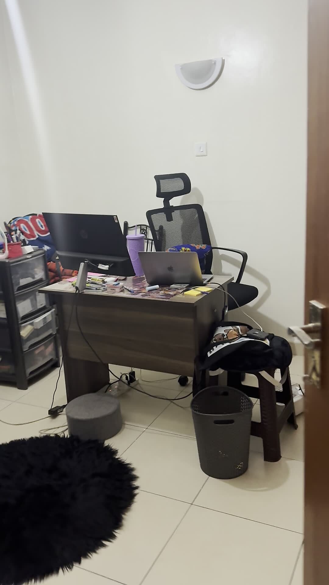 Small Brown Office Desk — image 1