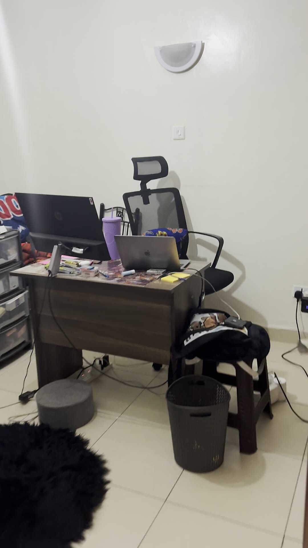 Small Brown Office Desk — image 2