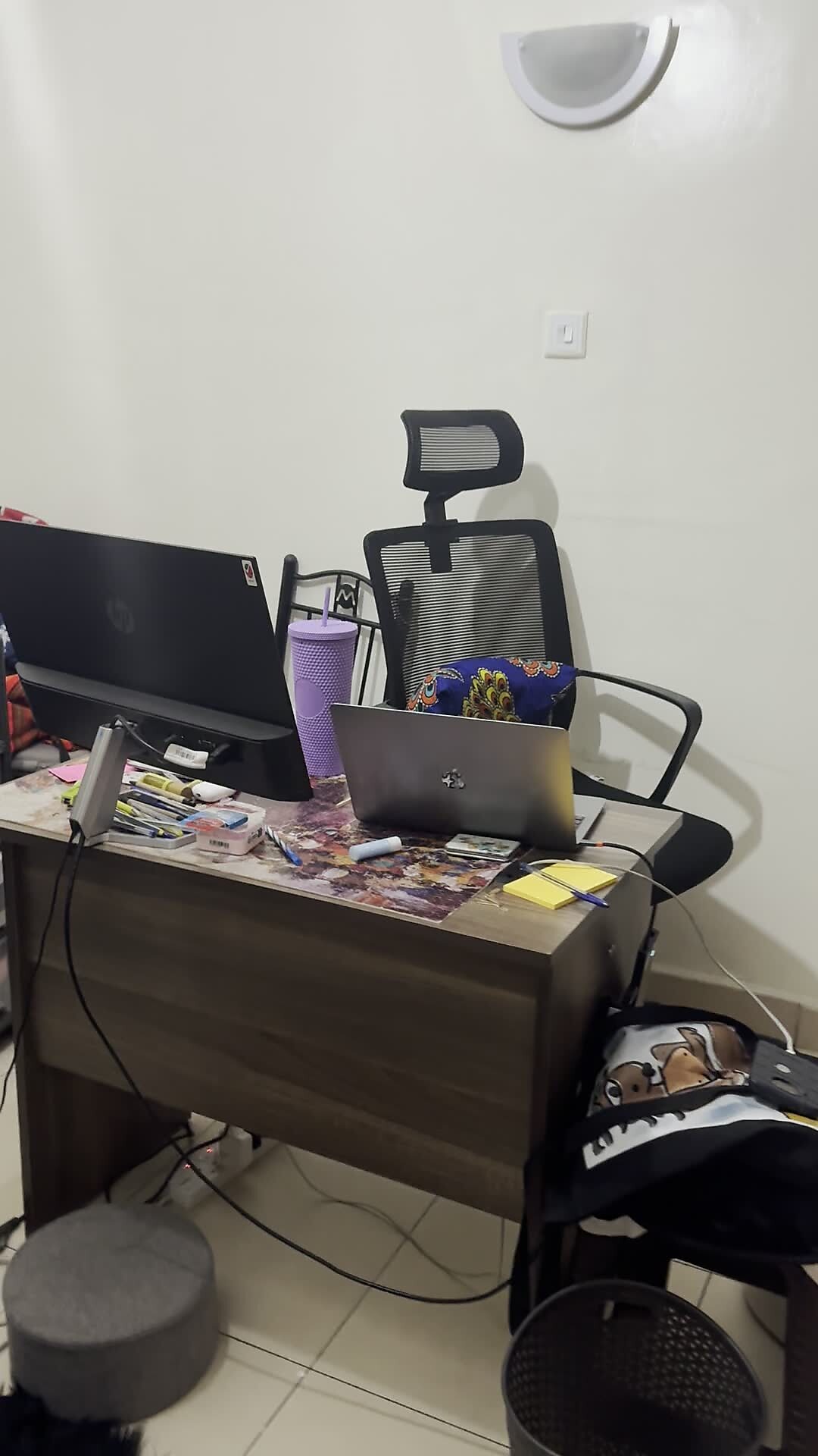 Small Brown Office Desk — image 3