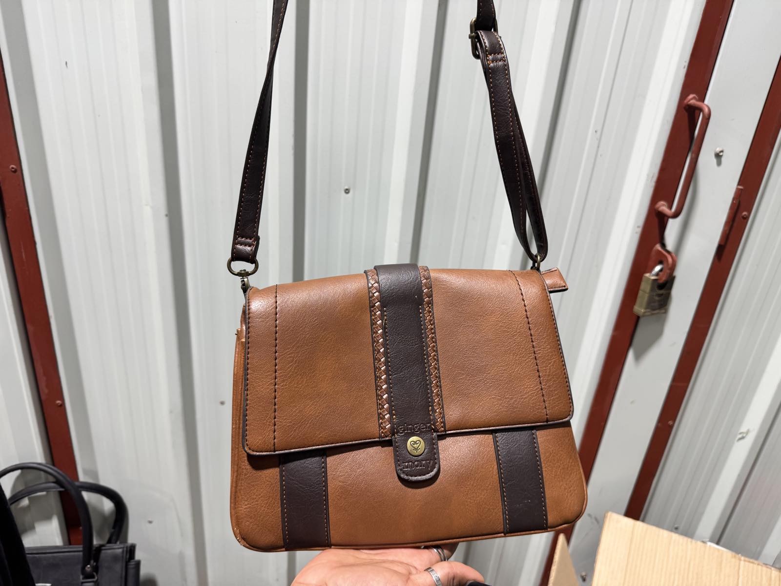 Ginger Mary Two Tone Tan Crossbody Bag