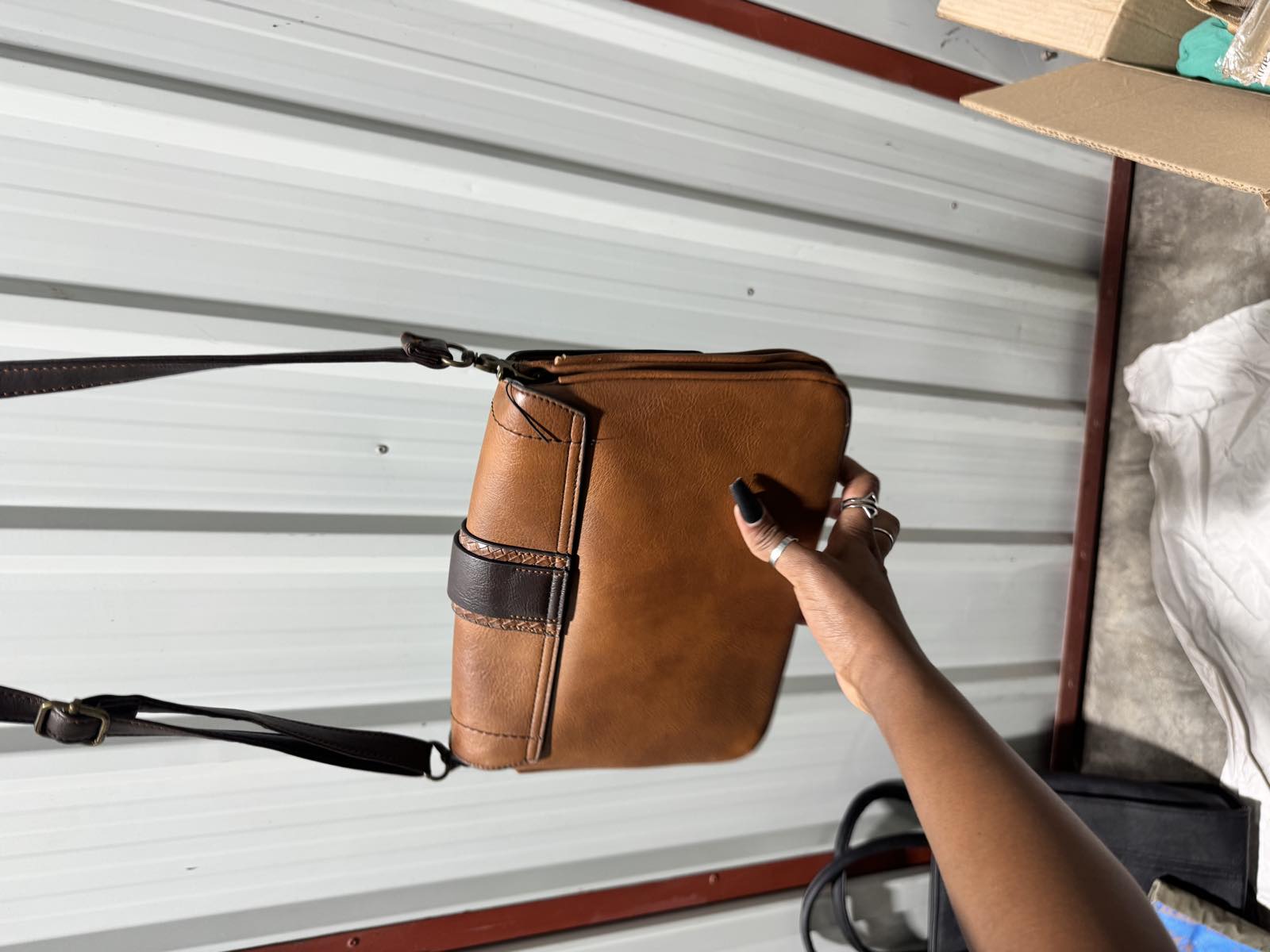 Ginger Mary Two Tone Tan Crossbody Bag — image 5